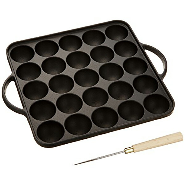 【3個セット】 池永鉄工 514002 たこ焼き器 25穴 ブラック プレート 鉄鋳物 ピン付き Ikenaga イケナガ 南部鉄器 大きめ 和風 鉄製 たこ焼き ガス火専用 キッチンアイテム 人気商品
