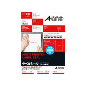 【2個書き割り】 エーワン 31282 付け紙消印 印刷人兼用 ( A4判 ／ 1面 ／ ノーカット ／ 100腰掛け ) 白いこと