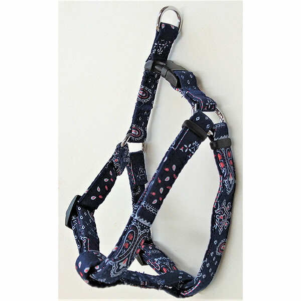 【12個セット】 岡野製作所 ペイズリーハーネス #15 ネイビー ペット用品 胴輪 犬用 安心素材