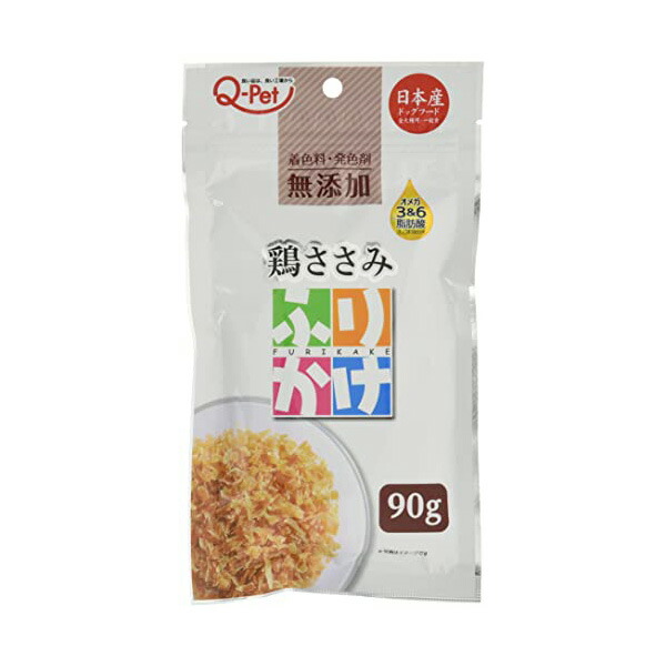 【12個セット】 九州ペットフード Q-Petふりかけ 鶏ささみ 90g 安心素材
