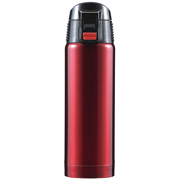 【24個仕かける】 タフコ ステンレスマグ 500ml ワンタッチ壜 ジール 赤いこと 直飲み印字機 ワンプッシュオープン 吸い筒 直飲み ワンタッチマグカップ マグボトル ワンタッチ 無意味さ断熱 保冷 保温 余暇壜 一うしろ押し 明けひろげ式 持っていくマグカップ