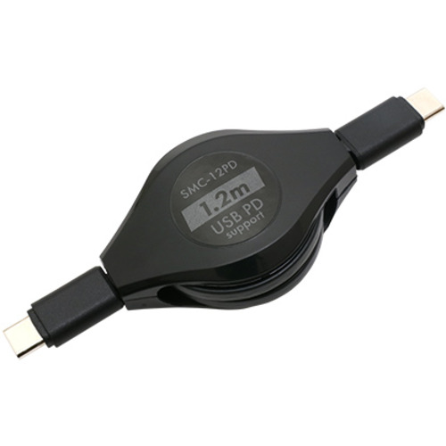 【5個セット】 ミヨシ SMC-12PD USB Type-C ケーブル コードリールタイプ|ウルマックス 店