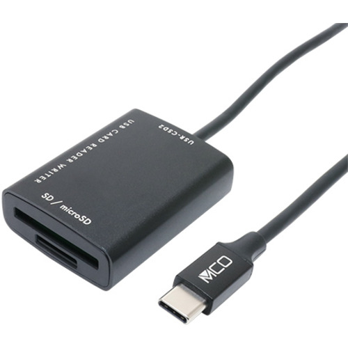【3個セット】 ミヨシ USR-CSD2／BK SDカードリーダ・ライタ USB3.2Gen1対応 USB Type-C 70cmロングケーブル搭載 ブラック USRCSD2／BK