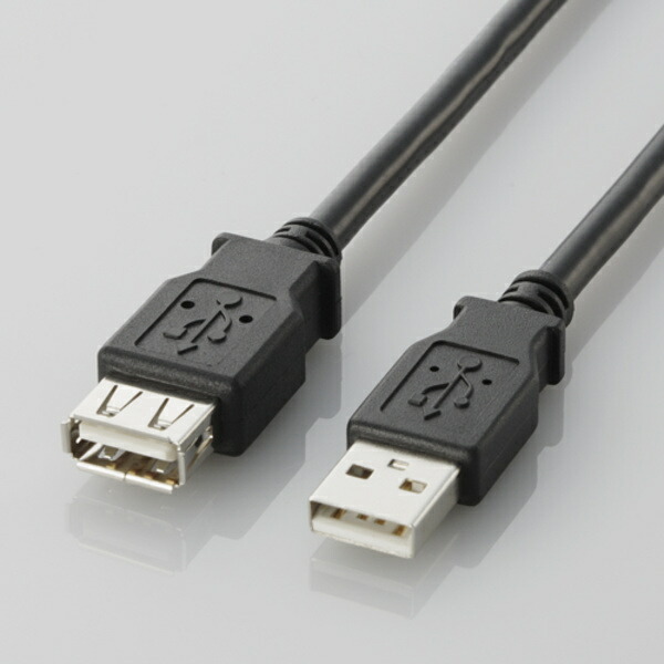 【9個セット】 エレコム U2C-E30BK ELECOM USB延長ケーブル USB2.0 A-Aメスタイプ 3m ブラック 配線 延長ケーブル ノーマル ケーブル アダプタ パソコン周辺機器 延長 送料無料