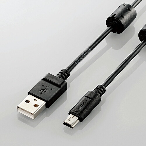 【10個書き割り】 エレコム DGW-MF05BK 写真機繋ぎ合わせる用USB有線テレビ(mini-B印字機) 0.5m