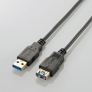 【5個セット】 USBケーブル エレコム USB3-EX20BK 極細USB3.0延長ケーブル A-A [USB3.0 A - A] 2.0m ブラック