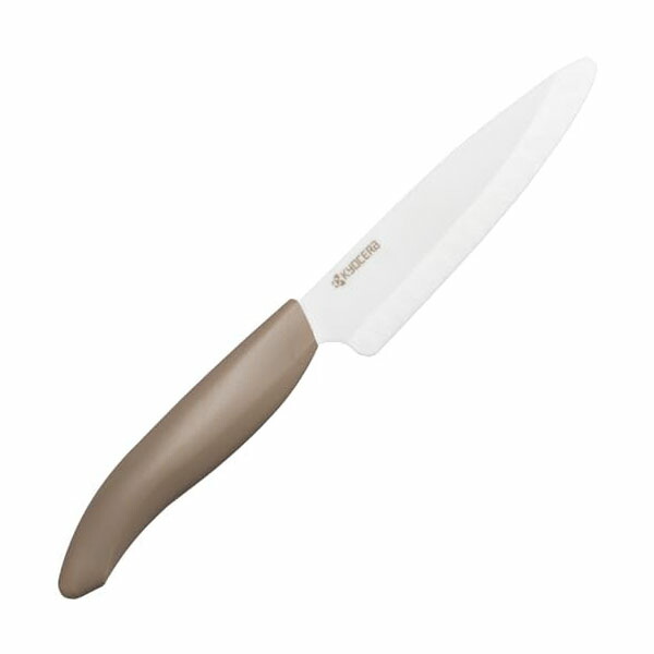 【10個仕かける】京セラ バイオ脂 手持ち部分 陶器 まかない方 軽んじて かん高く キレイに切れる ペティ 11糎 手ごわいから鋭さが長く続く サビない原料品 食洗機 除菌漂白剤 差しゆるす フルーツ ラテベージュ FKB-110LBG 一般受け商いもの