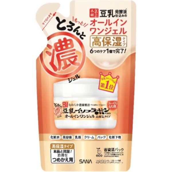 【10個書き割り】 常盤薬品 サナ 坦坦たる本舗 とろんと濃縮されたジェル エンリッチ(つめかえ用) 詰め替え用 詰め替え 時短 定め事品 常盤薬品工業 とろんと濃ジェル 乳状液 風呂敷き包み 無芳ばしさ プチプラ オールインワンジェル オールインワン 豆乳イソフラボン 潤い