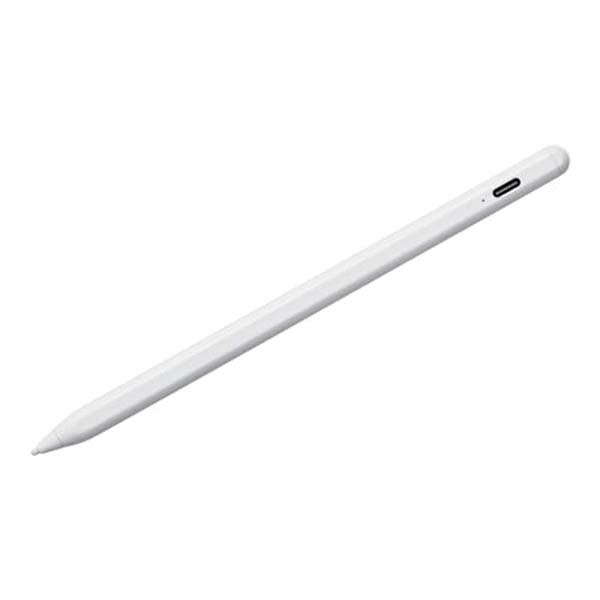 【2個セット】 サンワサプライ ハイブリッド充電式極細タッチペン(ホワイト・iPad&汎用モード切り替え) ホワイト 極細 モバイル 極細タッチペン スタイラスペン 充電式 タブレット 携帯電話 充電式タッチペン スタイラス スマートフォン スマホ タッチペン 送料無料|ウルマックス 店