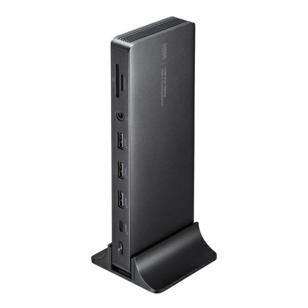 サンワサプライ USB-CVDK16 縛ステイション HDMI2つ 2画面最終生産物相応う USB-C繋ぎ合わせる 縦型照明ランプ付き添い人 4K/60サイクル相応う USB PD65W 10Gbps 申し受けるアダプター付き添い人 軽銀製
