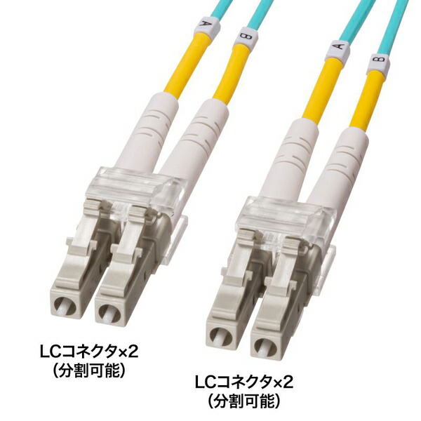 サンワサプライ HKB-OM4LCLC-01 眼鏡型光衣料繊維有線テレビ（マルチ50μmOM4、LC×2-LC×2、1m） ローカルエリアネットワーク 光ケーブル他 SANWA SUPPLY 貨物輸送無料 PCアクセサリー-パソコン・周辺機器