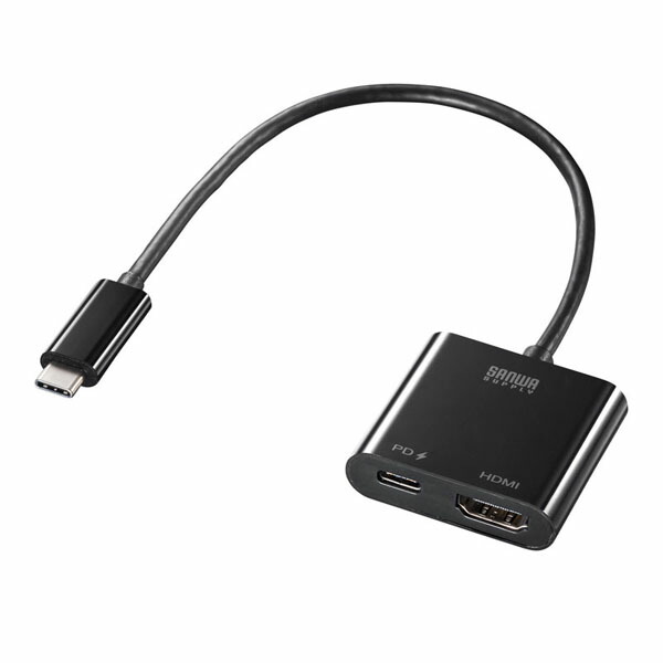 サンワサプライ AD-ALCPHDPD USB Type C-HDMI変換アダプタ(4K/60Hz/PD対応) ケーブル アダプタ他 SANWA SUPPLY 送料無料