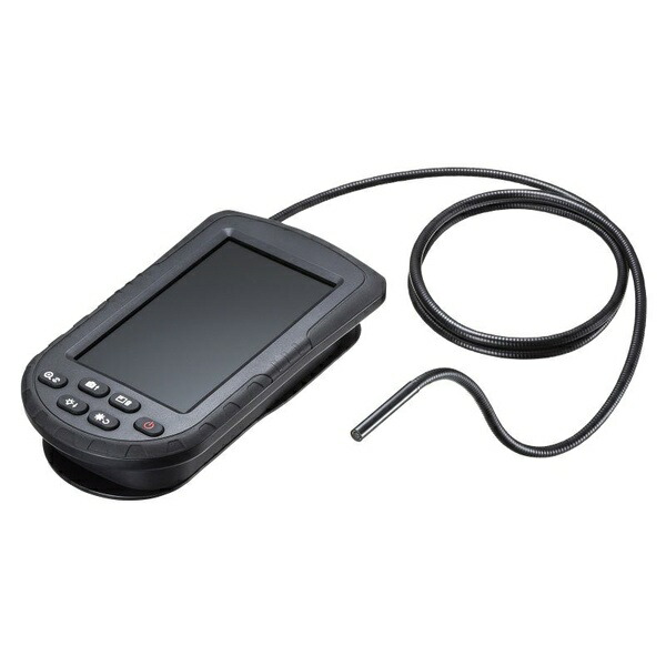 サンワサプライ CMS-ES03SET-1 ファイバースコープ 工業用内視鏡カメラ IP67コンパクト ハンディタイプ 5.2mm 防水 スネークカメラ ボアスコープ 4.3インチモニター 1mケーブル LED搭載