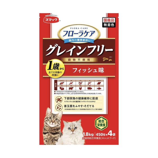 【6個仕掛ける】 平手打ち フローラケアCAT 魚肉味 1.8kg