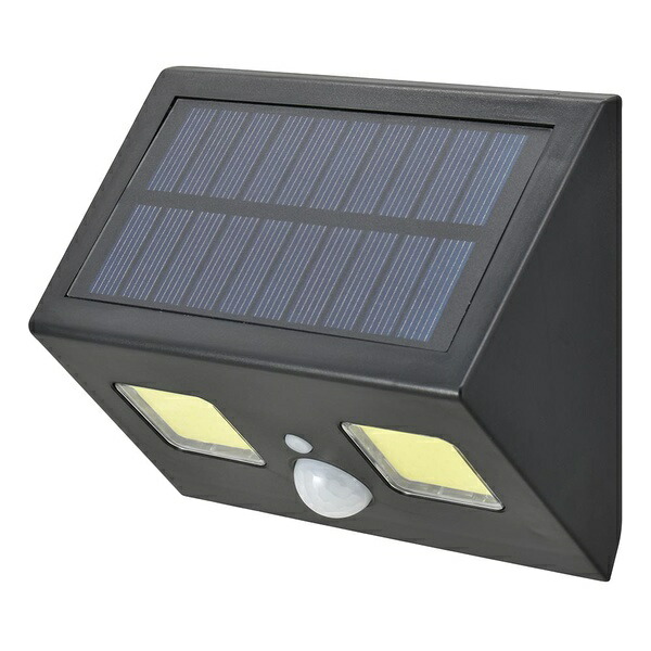 【3個セット】 オーム電機 LT-SOW40DW センサーウォールライト (人感/400lm/ソーラー発電式/昼光色/保護等級IP65/ブラック)
