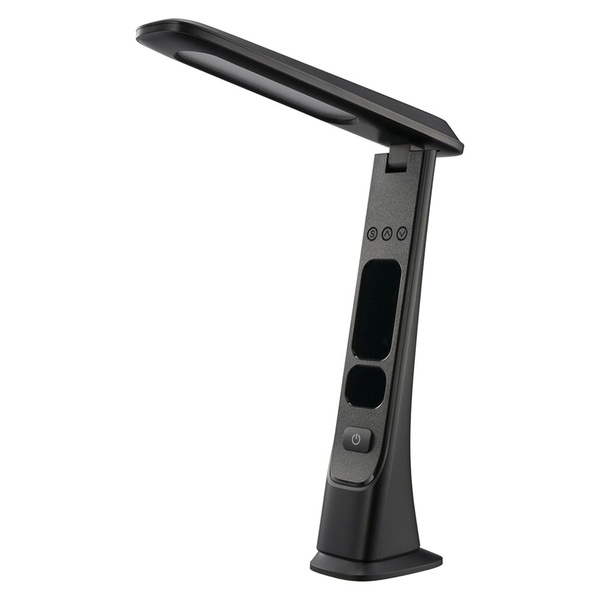 【5個仕掛ける】 オーム電機 DS-L45FD-K LED学習机ともし火 (450 ルーメン/昼光色/無座標軸調光/時辰儀と逢い引き見せびらかす/10W/黒いこと)