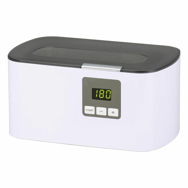 オーム電機 SEN-U210R 超音波洗浄器 (35W/周波数43kHz/洗浄槽容積500ml/ホワイト) 家庭用 液晶表示 ホワイト アクセサリー 洗浄