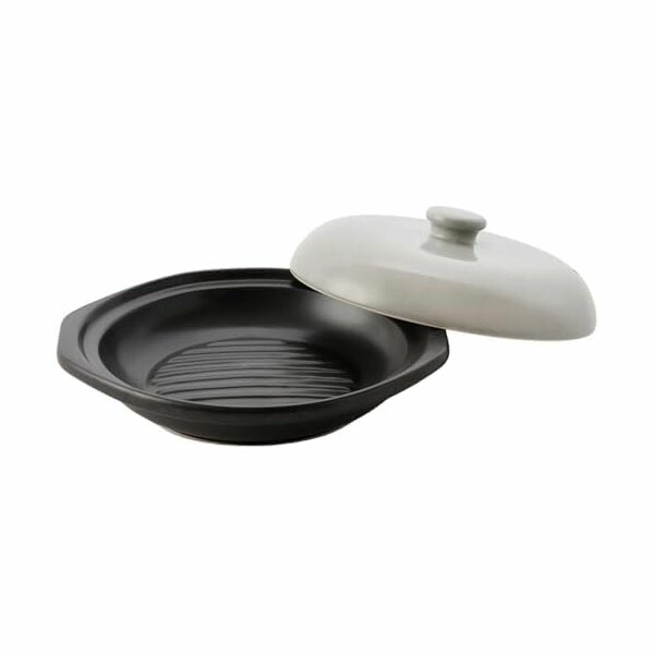 【2個セット】イシガキ デリッシュライフ レンジ 肉 魚 焼ける 陶器プレート 丸型フタ付 18cm 4589 人気商品