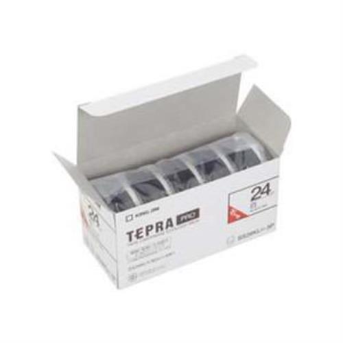 【5個セット】 キングジム SS24KL-5P  テプラPROテープカートリッジ エコパック 白ラベルロングタイプ 24mm 5個入り