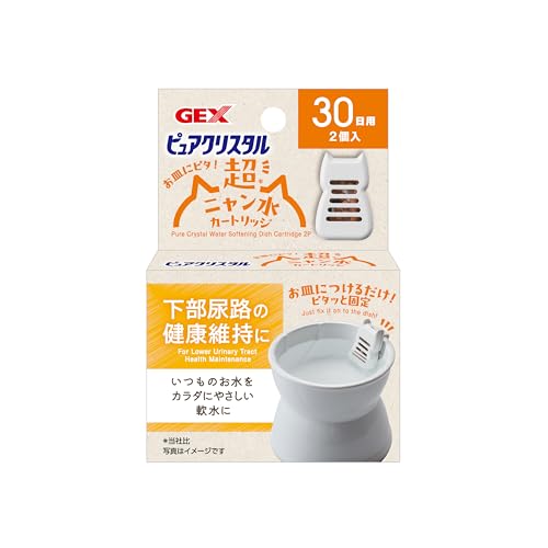 【12個セット】 ジェックス ピュアクリスタル お皿にピタ!超ニャン水 30日 2個