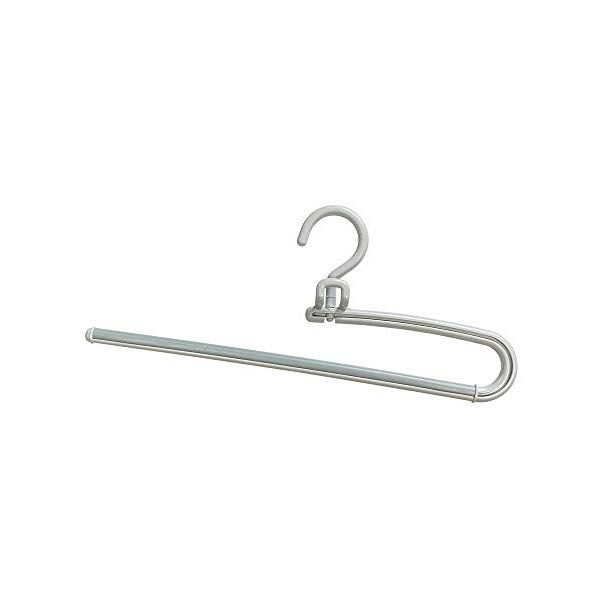 【10個セット】 モノクローゼット スラックスハンガー2本組 連結フック 回転フック グレー ボトム 収納 ハンガー 日本製 シンコハンガー 連結 高品質