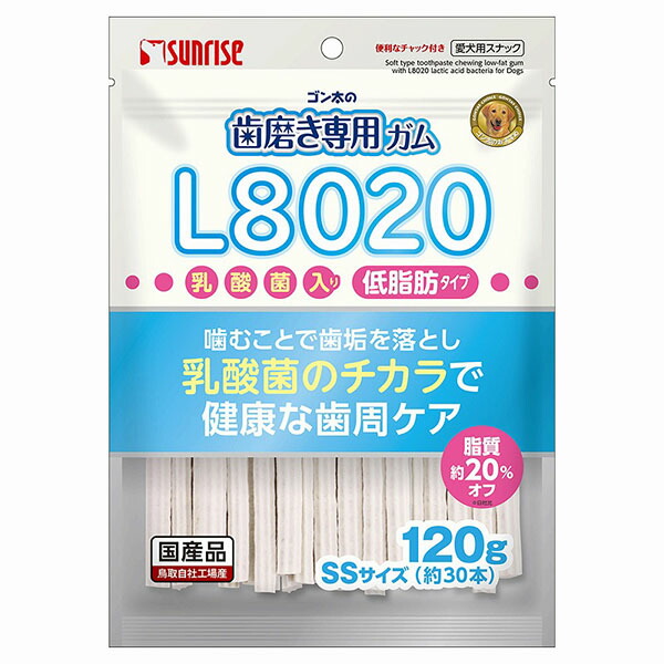 【24個仕掛ける】 マルカン サンライズ ゴン太の歯みがき専用チュインガムSS大きさ L8020乳酸菌入り口・入口 低脂肪組織 120g マルカンサンライズ 犬用お兄ちゃん 虚蝉捉え所のない印字機 歯みがき専用チュインガム ドッグフード 歯垢取っぱらう お兄ちゃん サンライズ商行為部 国産 しつけ 飼い犬 ハミガキ ボンネット 安全性のある原材料