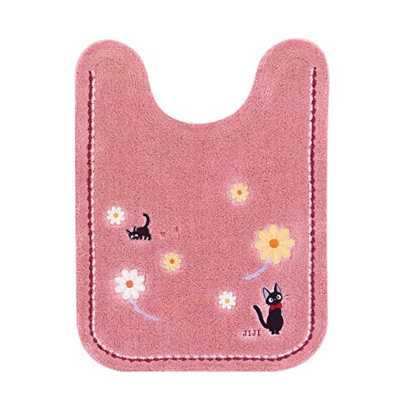 【3個セット】 センコー 魔女の宅急便 花さんぽ トイレマット 約80×60cm ピンク キャラクター ジジ 猫 ジブリ 12766 抗菌 足元マット トイレグッズ マシュマロポップ プレゼント キャラクターグッズ シネマコレクション トイレ 滑りにくい 高品質|ウルマックス 店