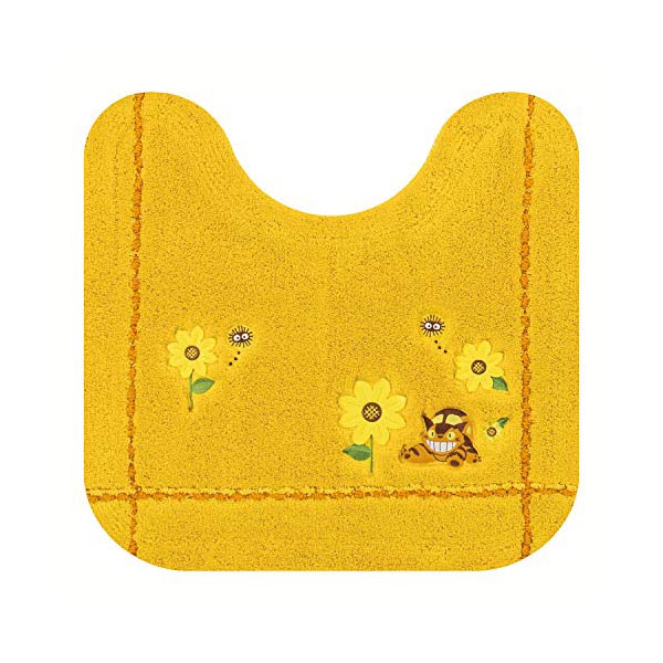 【5個セット】 センコー となりのトトロ 花のバス停 トイレマット 約58×60cm イエロー キャラクター ネコバス ジブリ 19752 足元マット 便座カバー 黄色 マシュマロポップ プレゼント キャラクターグッズ シネマコレクション トイレ 新生活 高品質|ウルマックス 店