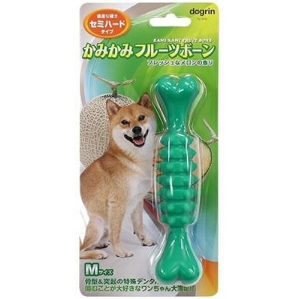 【12個セット】 スーパーキャット かみかみフルーツボーン セミハード Mサイズ メロン DM441 ストロベリー ストレス発散 セミハードタイプ ワンちゃん デンタルケア ストレス解消 犬用おもちゃ フルーツ ペット用品 犬用品 ハード デンタル 歯磨き ドッグ 安心素材