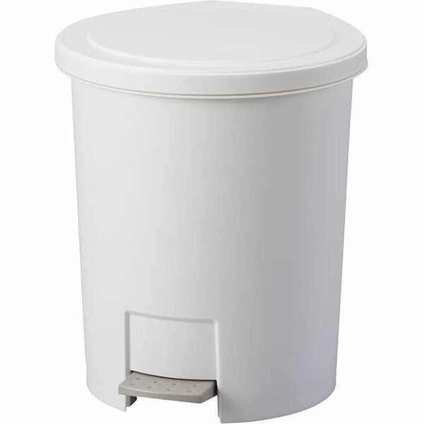 【12個セット】 アスベル エバン ペダルペール 12L ホワイト ゴミ箱 分別 スリム キッチン ふた付き ペダル 丸型 ダストボックス リビング 足踏み ペダル式 室内用 小型 小さい インテリア 屋内ペール 手が触れない シンプル スタイリッシュ