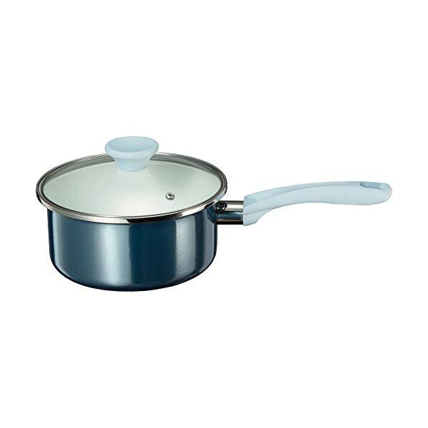 【3個セット】 高木金属 ホーロー 片手鍋18cm 2.2L オニキスブルー ONB-18K タカギ ガラス蓋 高木金属工業 片手鍋 高品質|ウルマックス 店