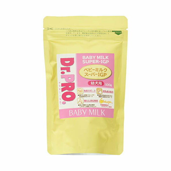 【12個セット】 ニチドウ Dr.PRO. ドクター・プロ ベビーミルク スーパーIGP 100g 卵 チキン ミルク 粉末 犬 幼時期/成長期 フェレットフード ドクタープロ ドッグフード ドックフード エサ サプリメント アダルト イヌ フェレット ドッグ フード 安心素材|ウルマックス 店
