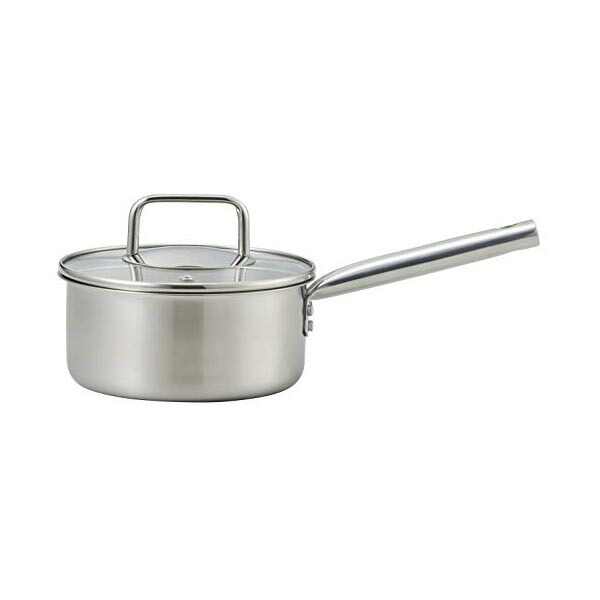【3個セット】 ベストコ Bestco ソースパン サテン 16cm エコーズ 軽い 見える ステンレス ガラス蓋付 IH対応 ND-6341 小さめ 湯沸し 新生活 ガス火 ふた なべ 軽くて見える キッチン用品 オール熱源 直火 小さい 片手なべ 軽量 高品質