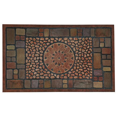 【5個セット】 ベストコ ND-470 玄関マット 45×75cm モザイクタイル 泥落とし 水洗いOK エントランスラバーマット Bestco 店舗 ウェルカム オフィス 滑りにくい 新生活 玄関 滑り止め 可愛い マット おしゃれ ドアマット 吸水性 高品質|ウルマックス 店