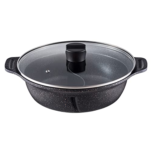 【5個セット】 Bestco ベストコ IH 二食鍋 ガラス蓋付 26cm マーブルダイヤモンドコート ND-4591 ビストロ・ドゥエシェルタ｜ウルマックス 店 25,718円