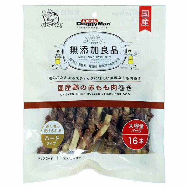 【12個仕掛ける】 ドギーマンハヤシ食料雑貨類取り引き部 無つけ加える良品 国産鶏の赤もも肉一巻き16本