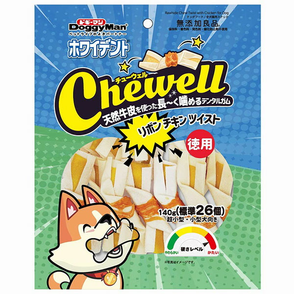 【12個仕掛ける】 ドギーマンハヤシ食料雑貨類取り引き部 ホワイデント Chewell リボンチキンツイスト 徳用1 40g(判定基準26個)