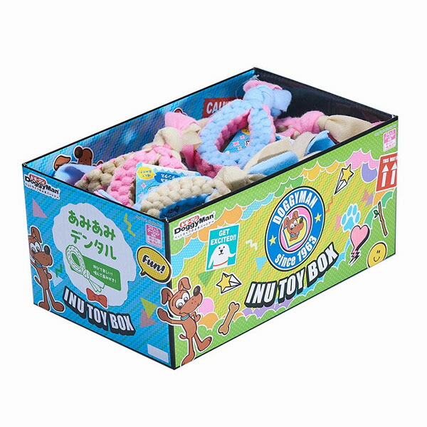 ドギーマンハヤシ InuToyBox あみあみデンタル 18コ入り/1ボックス 18点 選べるカラー 歯みがき ドギーマン ピンク ベージュ 超小型犬 わんぱく ペット ブルー 犬用 おもちゃ 小型犬 安心素材 価格は1個のお値段です