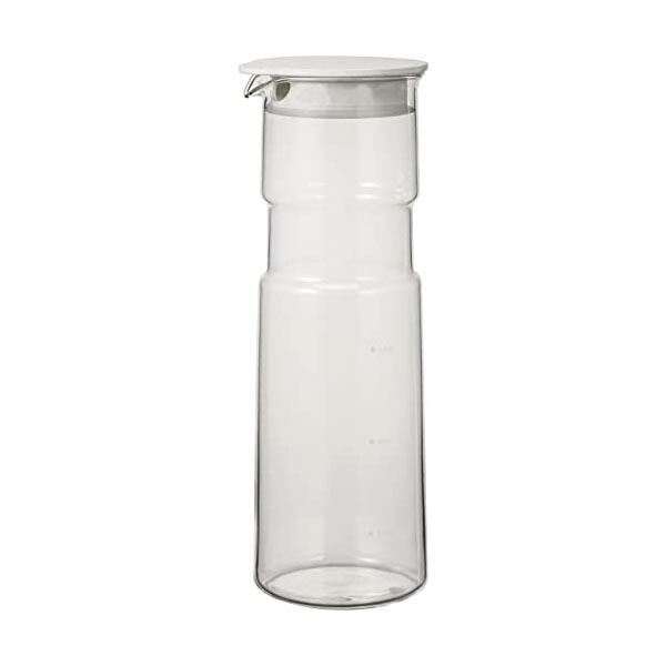 【10個セット】 HARIO ハリオ 日本製 冷水筒 耐熱ガラス製 フリーポット・ホールド 1000ml ホワイト 6FP-10-W フリーポット 高品質