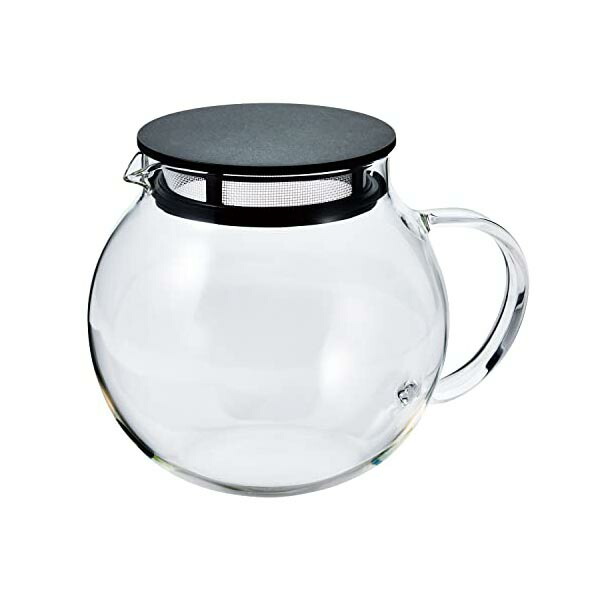 【5個セット】 HARIO ハリオ ジャンピングリーフポット ブラック 600ml 日本製 JPL-60-B 茶こし プレゼント 食洗機対応 お茶 ハリオグラス 茶器 お洒落 かわいい ティーポット キッチン雑貨 可愛い ポット 電子レンジ対応 北欧 丸型 高品質