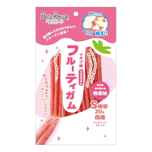【12個仕掛ける】 ペッツルート フルーティガムイチゴS棒型 20本