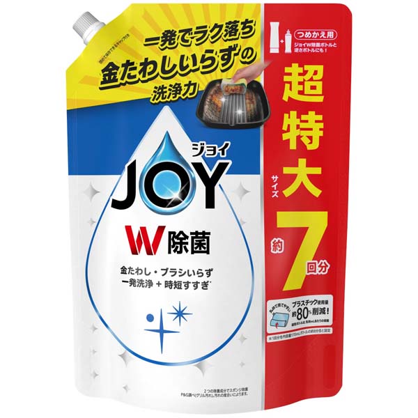 【10個セット】 Ｐ＆Ｇ 除菌ジョイコンパクト 超特大 詰め替え 本体 ふきん 衛生用品 微香 まな板 すっきり 除菌ジョイ さわやか微香 洗浄力 除菌 コップ 食器用 泡立ち 台所用洗剤 厨房機器洗剤 掃除 洗剤 詰替 食器洗剤 スポンジ つめかえ