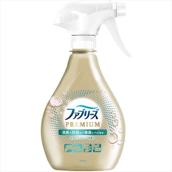 【12個セット】 ファブリーズ W除菌+消臭 プレミアム 清潔なランドリーの香り 本体