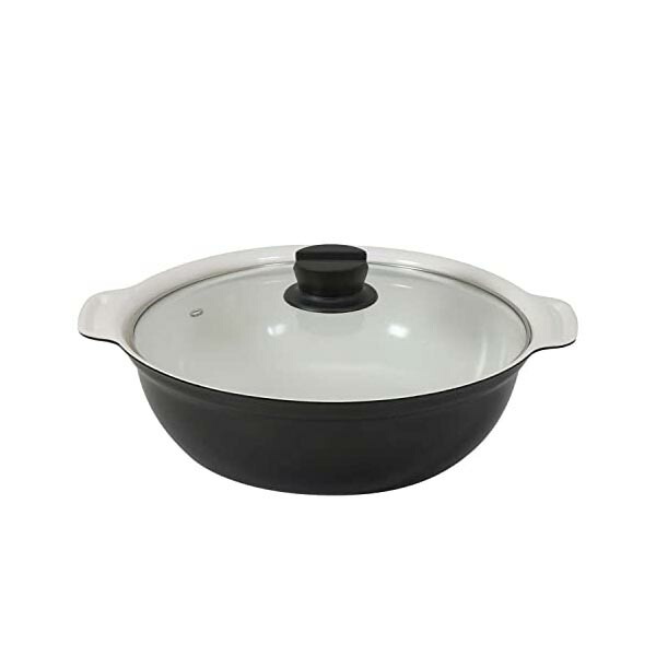 【5個セット】 ベストコ 卓上鍋 両手鍋 IH 26cmガラス蓋付 ワインレッド セラミック NQ-0054 ビストロ カローレ ガラス蓋 ガラス蓋付き 遠赤外線 長持ち 新生活 ガス火 ふた なべ 卓上 お鍋 可愛い コンロ 蓋付き 食卓 おしゃれ 高品質