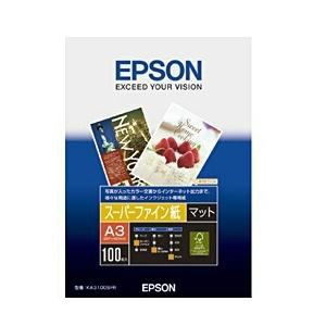 【5個セット】 プリンター用紙 エプソン 純正 KA3100SFR スーパーファイン紙（A3／100枚）