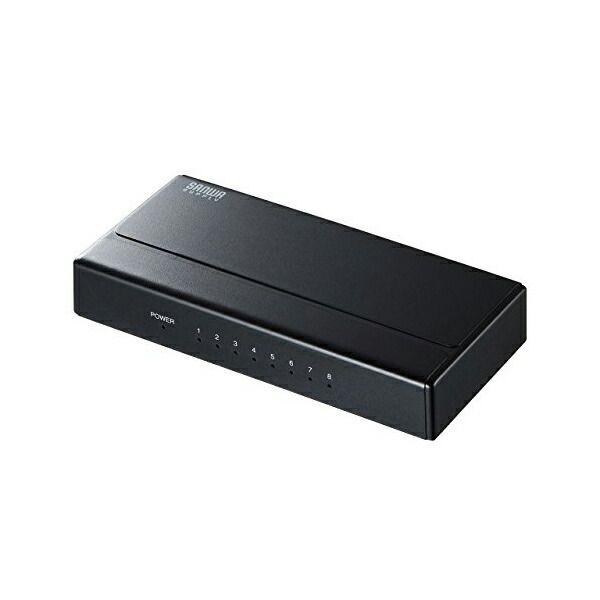 【2個セット】 サンワサプライ LAN-GIGAP801BK ギガビット対応 スイッチングハブ 8ポート マグネット付き ループ検知機能搭載 軽量プラスチック筐体 固定 ブラック 強力マグネット スチールデスク 壁掛け対応 キャビネット ループ検知機能付き 送料無料|ウルマックス 店