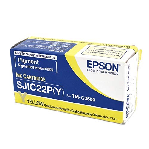 【3個セット】 エプソン SJIC22PY EPSON TMー3500C用 インクカートリッジ(イエロー) インクカートリッジ 純正 イエロー インク 純正品 ラベルプリンター 純正インク インクタンク 送料無料