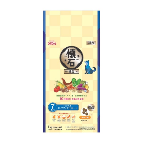 【10個セット】 ペットライン 懐石 健美 7歳から 1kg (250g×4袋)|ウルマックス 店