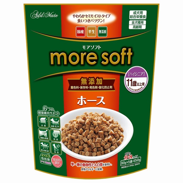 【6個セット】 ペティオアドメイト more soft ホース ハイシニア 450g｜ウルマックス 店