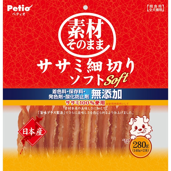 【6個書き割り】 ペティオ 原料品そのまま ササミ細切りホンブルグ帽 280g